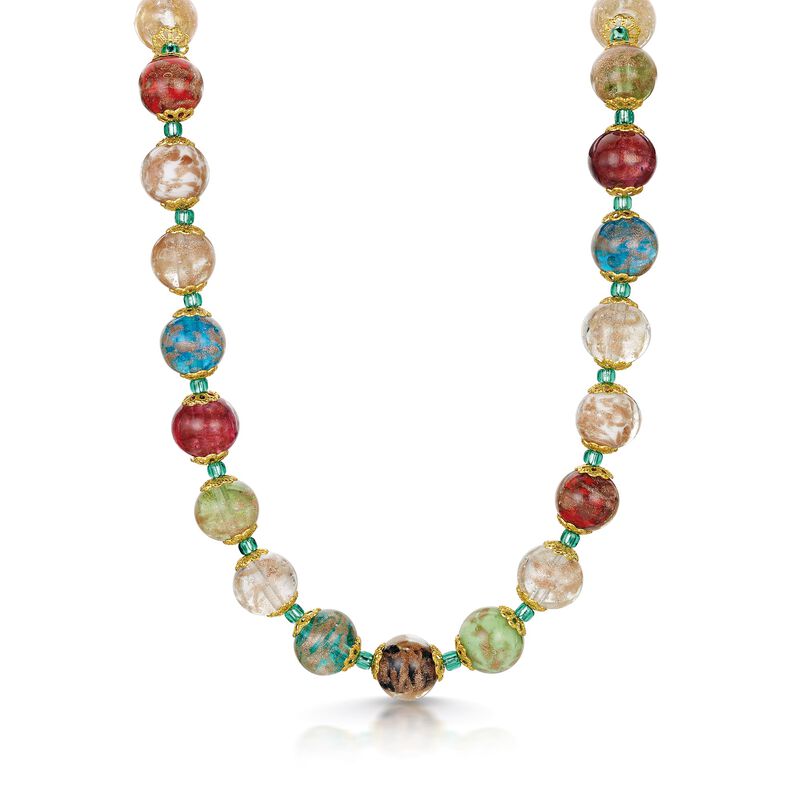 mystic murano glass necklace UK MMGN b two