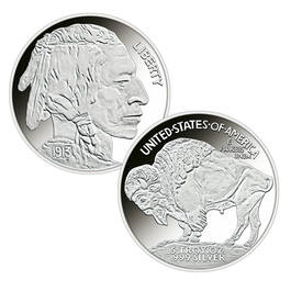 the buffalo nickel five ounce silver proof UK BD5SR c three