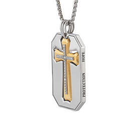 Personalized Two in One Diamond Cross Pendant 12049 0016 g rightside