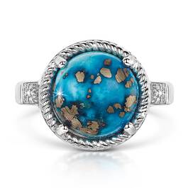 southern sky pyrite turquoise silver rin UK PTWTR b two