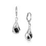 mystical encased black crystal pendant with free earrings UK EBCPS b two