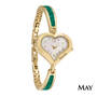 the personalised birthstone heart watch UK PHBW f six