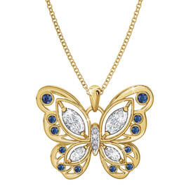 the birthstone butterfly pendant UK BSBUP i nine