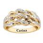 personalised diamond swirl ring UK PDSWR a main