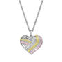 tri colour crystal heart pendant UK TCCHP a main