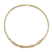 9ct gold flex braid necklace UK GOFBN a main
