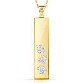 diamond pawprints pendant UK DPPP2 a main