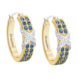birthstone diamond kiss personalised ear UK BDKPE i nine