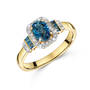 london blue topaz and diamond royalty ring UK LBTDR a main
