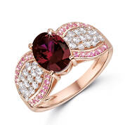 rhodolite and pink sapphire bow ring UK RHODR a main