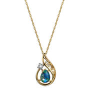 teardrop triplet opal diamond 9ct gold p UK TTODP a main