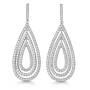 triple teardrop cz earrings UK TTCZE a main