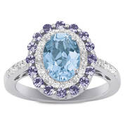 topaz tanzanite majesty silver ring UK TTMR2 a main