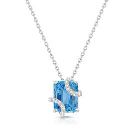 wrapped in elegance swiss blue topaz pendant UK WITP a main