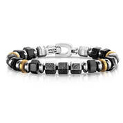 mens hematite and onyx valour bracelet UK MHOB a main