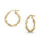 9ct gold italian ribbon twirl earrings UK GIRTE a main