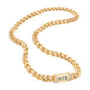 Personalized Diamond Monogram Necklace 11014 0035 b curved