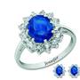 the birthstone halo jewellery set UK BSHJS j ten
