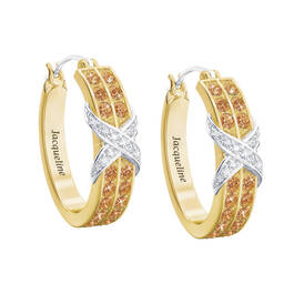 birthstone diamond kiss personalised ear UK BDKPE k eleven
