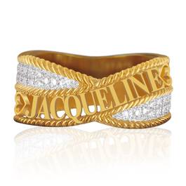 personalised diamond name ring UK PDRI a main