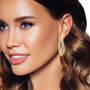 Italian Beauty Two Tone Silver Hoops 10190 0017 m model