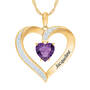 My Daughter I Love You Personalized Amethyst and Diamond Pendant 2701 0057 b front