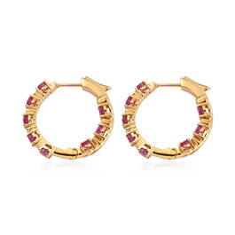 Ruby White Zircon Inside Out Hoops 11142 0287 c alt