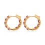 Ruby White Zircon Inside Out Hoops 11142 0287 c alt