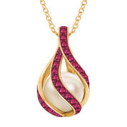 Loves Embrace Pearl Birthstone Necklace 10144 0014 a main