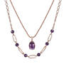 amethyst dual dazzle necklace UK ADDN a main