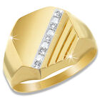 diamond and 9ct gold gents signet ring UK DGSR a main