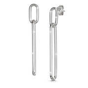 italian silver paperclip earrings UK ISPE a main