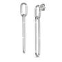 italian silver paperclip earrings UK ISPE a main