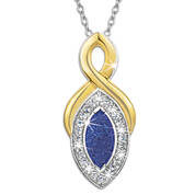 luscious lapis white topaz pendant UK LLWTP a main