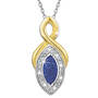 luscious lapis white topaz pendant UK LLWTP a main