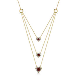 i love you diamond and garnet heart neck UK LYDGHN a main