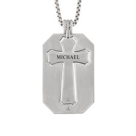Personalized Two in One Diamond Cross Pendant 12049 0016 c back
