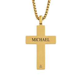 Personalized True Cross Diamond Pendant 12053 0015 c back