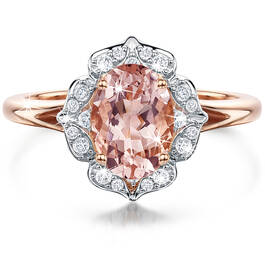 precious peach morganite diamonds 9ct ro UK PMORGR b two