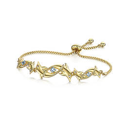 playful dolphin diamond bracelet UK PDDB a main