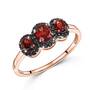 cherry garnet black diamond ring UK CGBDR a main