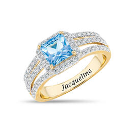 Personalized Birthstone Diamond Statement Ring 11315 0015 l december