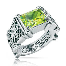 i can do all things birthstone ring UK ICDBR h eight