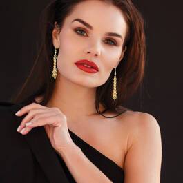 Golden Glamour Earrings 11848 0037 m model