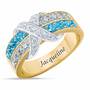 birthstone beauty diamond kiss personalised ring UK BSDKR c mar