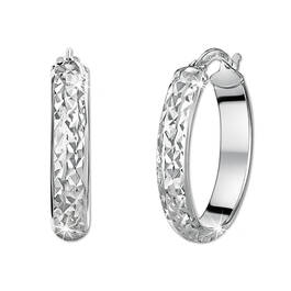 9ct white gold diamond cut hoops UK WGDCH a main