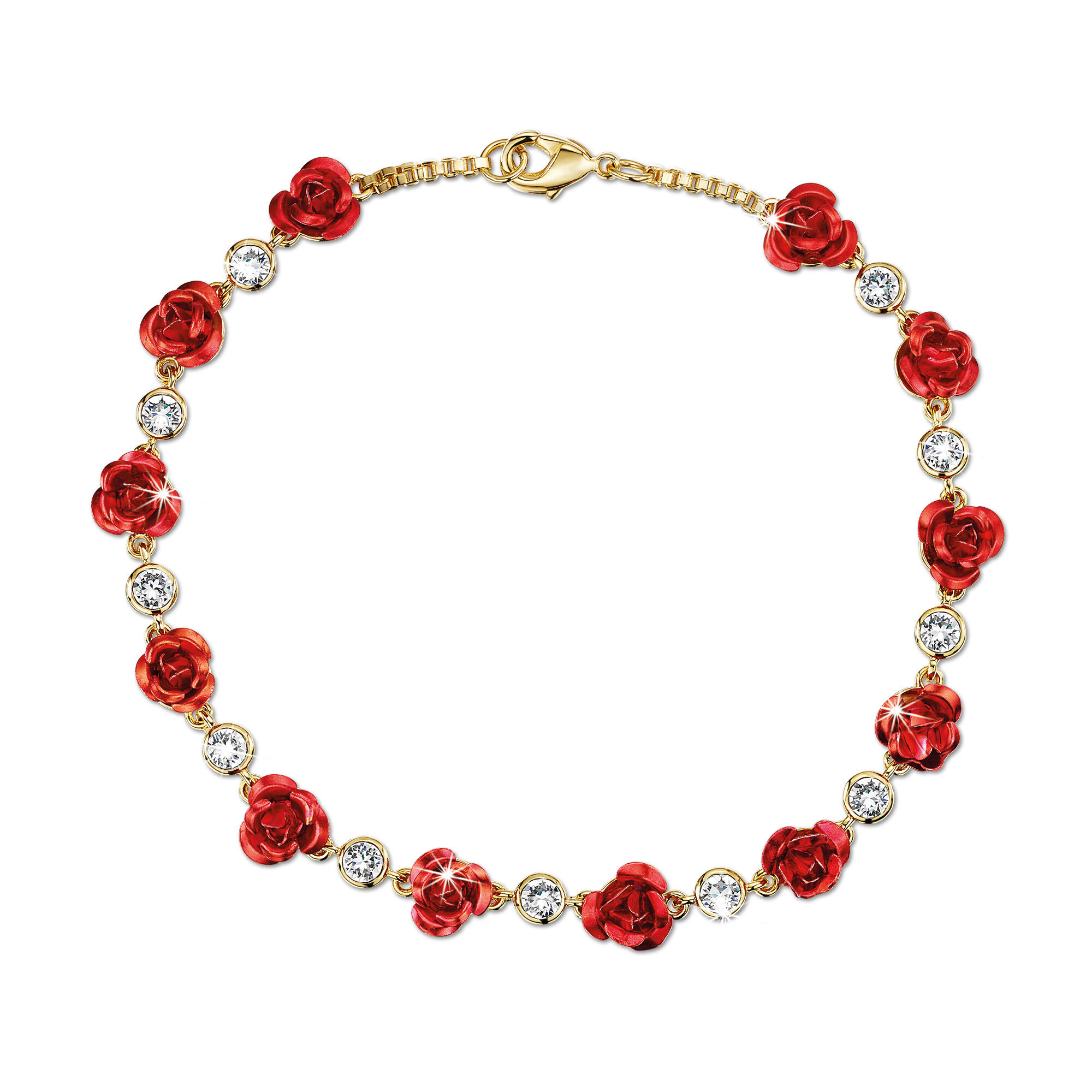 AkoaDa 1 PCS Women Girls Rose Flower Charm Bracelet 12 Roses Jewelry Lover  Gift(Silver-1 PCS) - Walmart.com