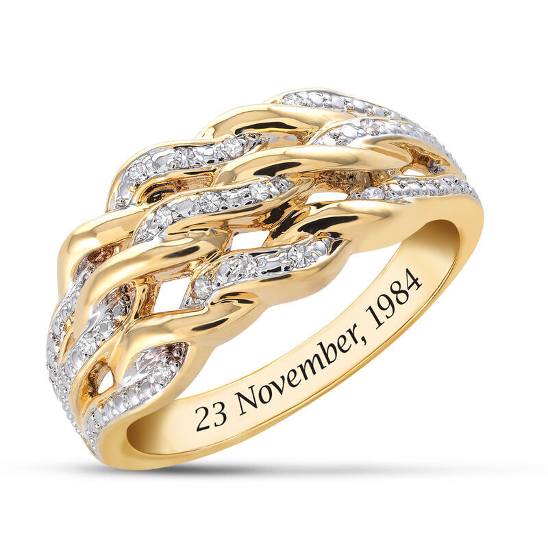 the personalised diamond anniversary ring UK PDAR a main
