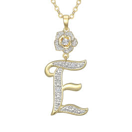 Diamond Rose Initial Pendant 12023 0016 f pendant