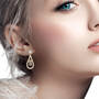 Diamond Initial Earrings 10752 0017 m model